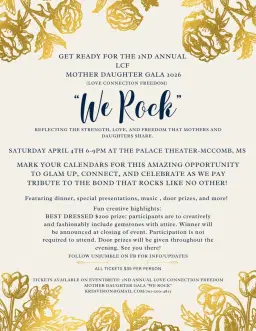 2nd Annual Love Connection Freedom Mother Daughter Gala "We Rock"