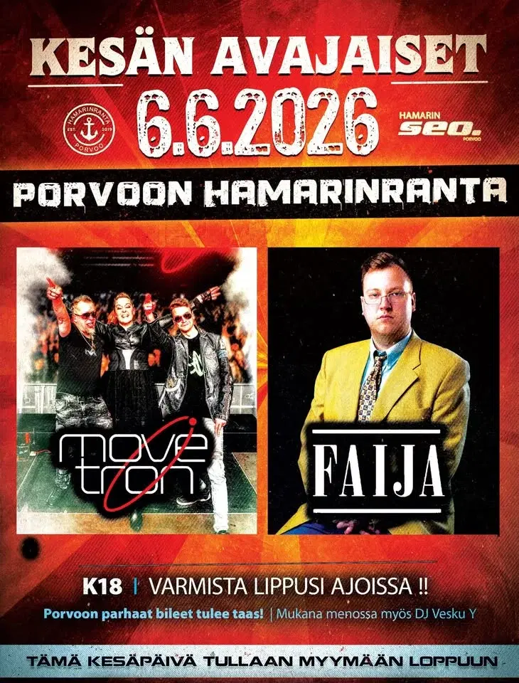 Kesän avajaiset 2026 @ Porvoon Hamarinranta