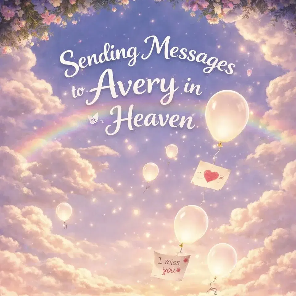 Messages to heaven & balloon release for Avery