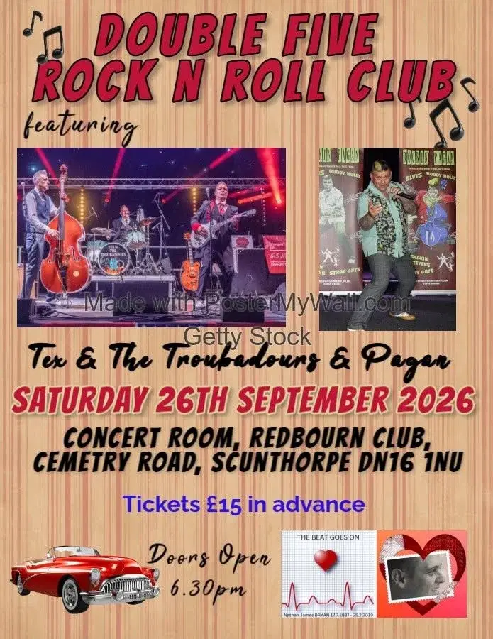 Charity Rock n Roll Night with Tex & The Troubadours + Pagan