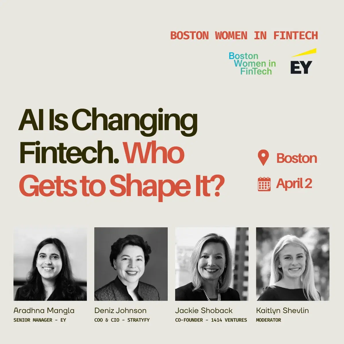 Boston Women in Fintech: AI is Changing Fintech. Who Gets to Shape it?