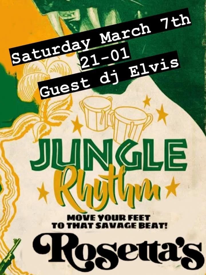 Jungle Rhythm at Rosetta’s with special guest Elvis