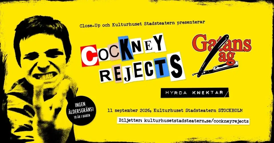 Cockney Rejects + Gatans Lag + Hyrda Knektar