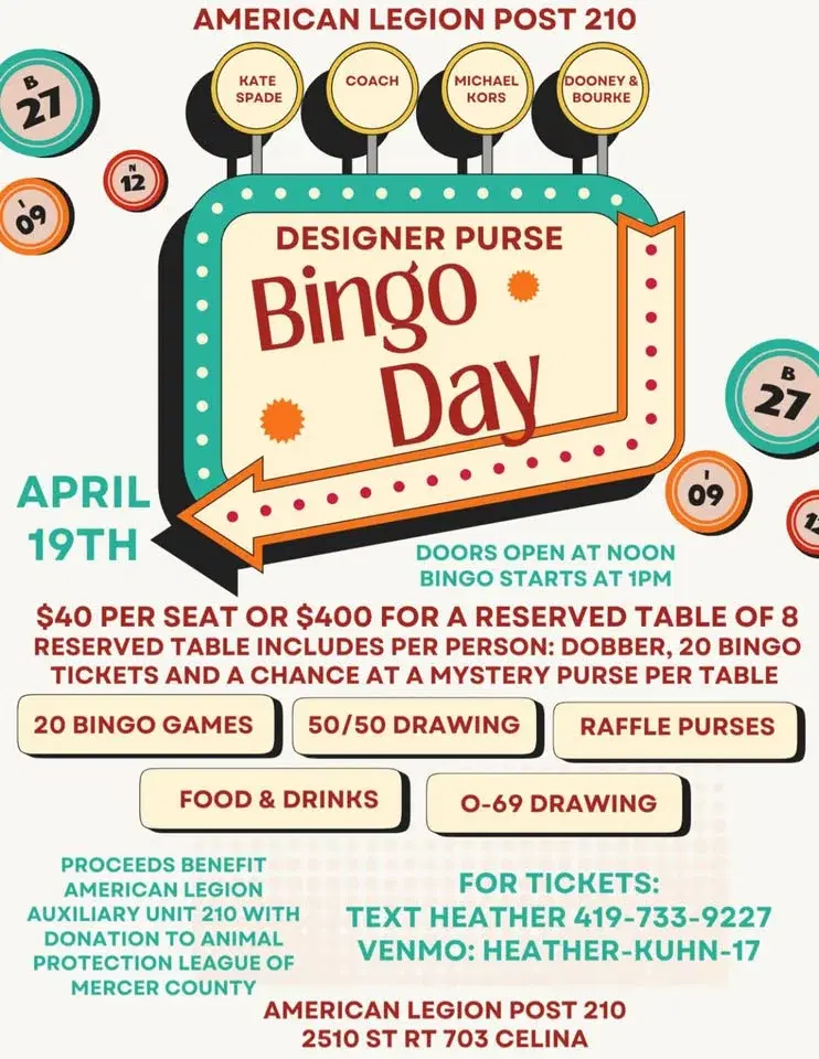 Designer Purse Bingo!