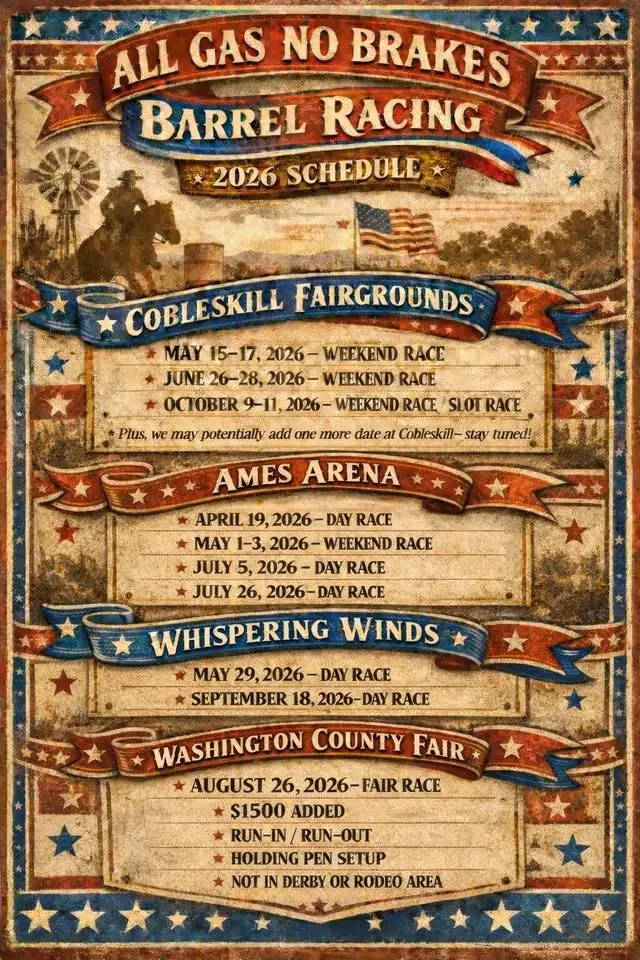 4th Annual Barrel Race/Slot Race Weekend NBHA NY04, NY00 sanctioned