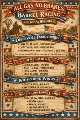 4th Annual Barrel Race/Slot Race Weekend NBHA NY04, NY00 sanctioned