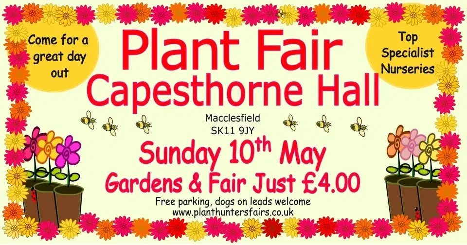 Plant Hunters Fair at Capesthorne Hall & Garden on Sunday 10th May