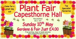 Plant Hunters Fair at Capesthorne Hall & Garden on Sunday 10th May
