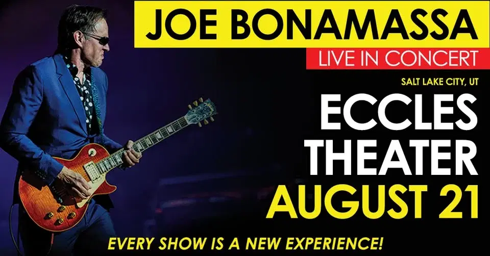 Joe Bonamassa Live in Salt Lake City, UT on August 21st, 2026