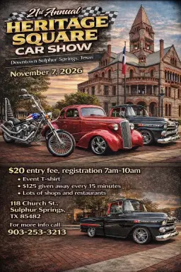Heritage Square Car Show, Sulphur Springs, TX