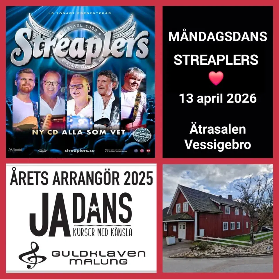MÅNDAGSDANS ❤️ Streaplers i Ätrasalen, Vessigebro