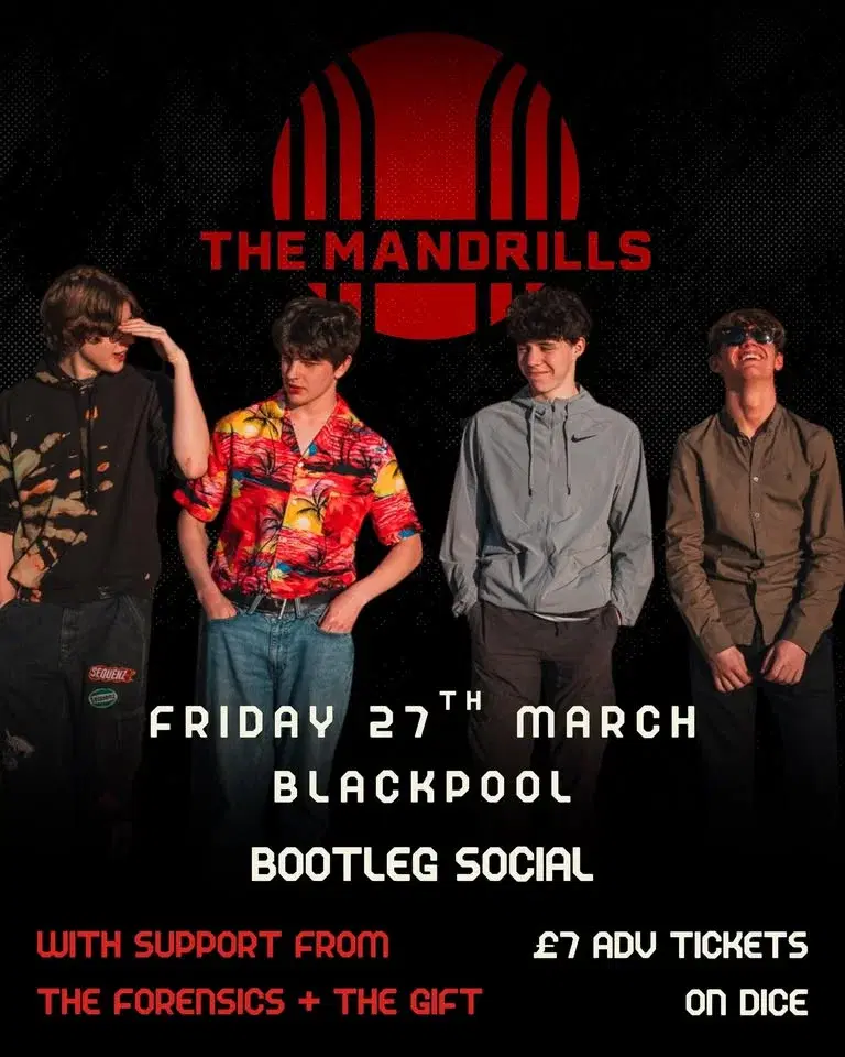 The Mandrills, The Forensics, The Gift at Bootleg Social, Blackpool