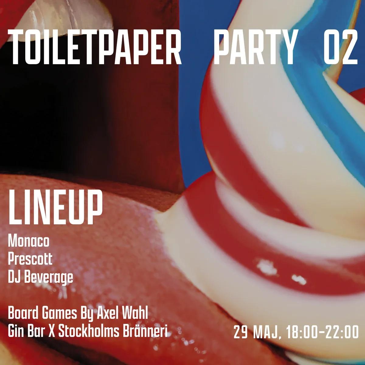 TOILETPAPER Party 02 🎉🕺🎶 – DJ, Spel & Ginbar på Fotografiska!