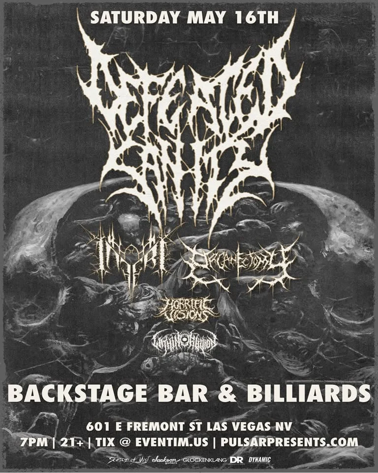 DEFEATED SANITY w/ Inferi, Organectomy, Horrific Visions, Within Oblivion