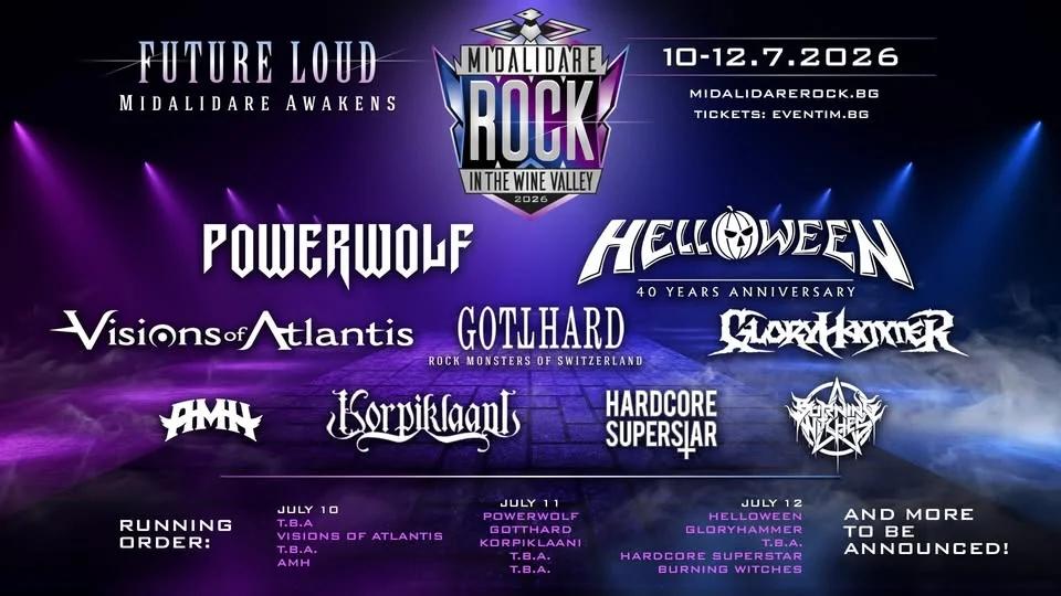 Midalidare Rock In The Wine Valley 2026_Helloween_Powerwolf_And More!