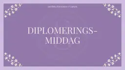 Diplomeringsmiddag VT26