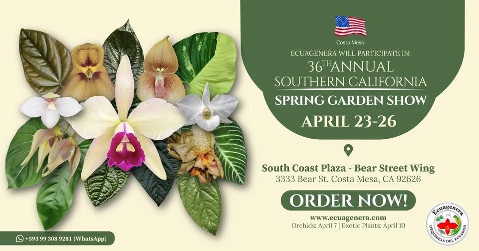 Ecuagenera will participate in 36th ANNUAL SOUTHERN CALIFORNIA SPRING GARDEN SHOW