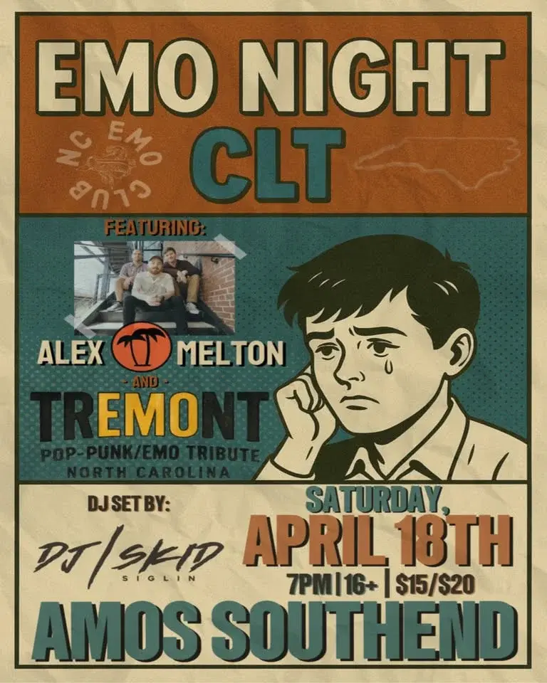 Emo Night CLT with TREMONT , Alex Melton and DJ Skid