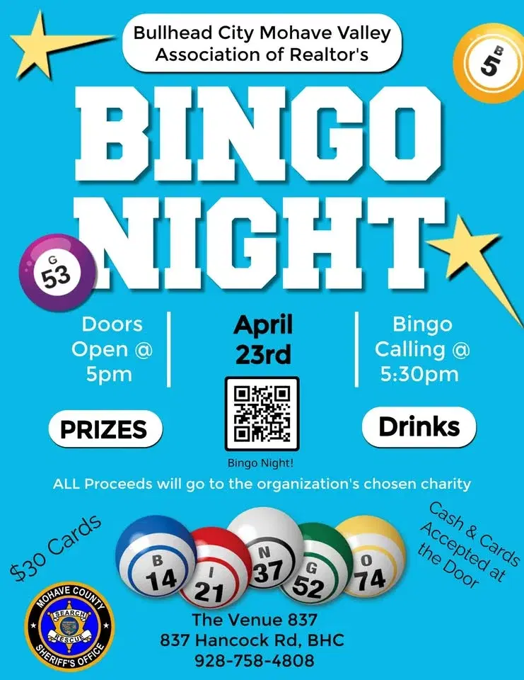 BINGO Night Save The Date April 23, 2026