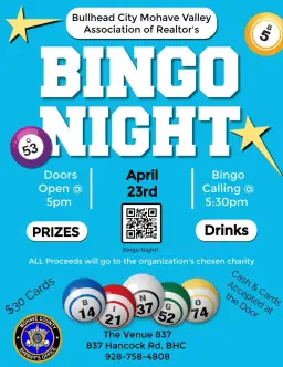 BINGO Night Save The Date April 23, 2026
