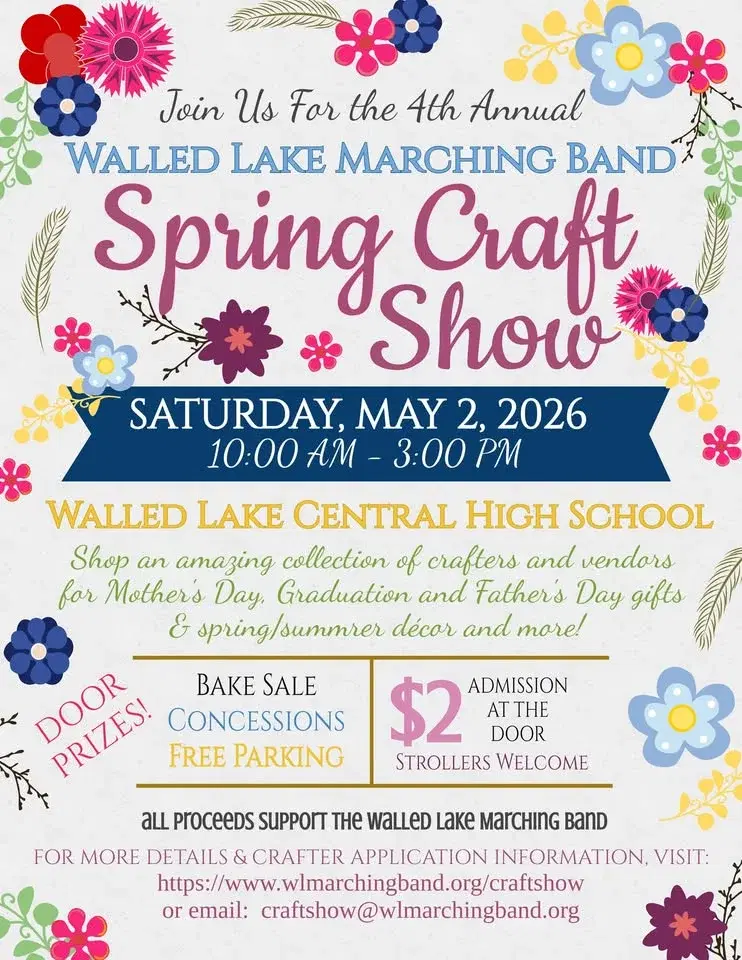 2026 Walled Lake Marching Band Spring Craft Show