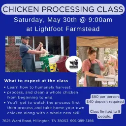 May 2026 Chicken Processing Class - MUST HAVE TICKET