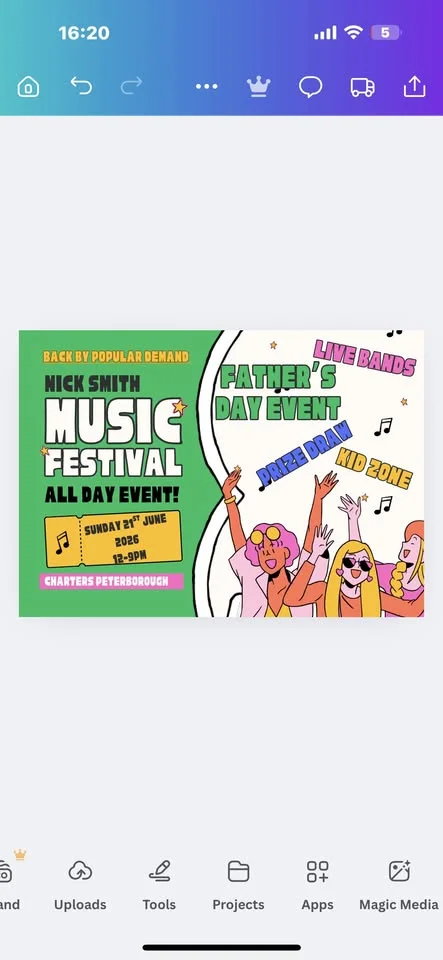 Nick smith Music festival 2026