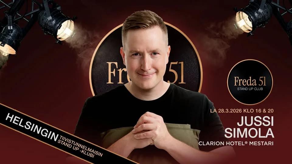 Jussi Simola stand up -show Helsinki 28.3. klo 20