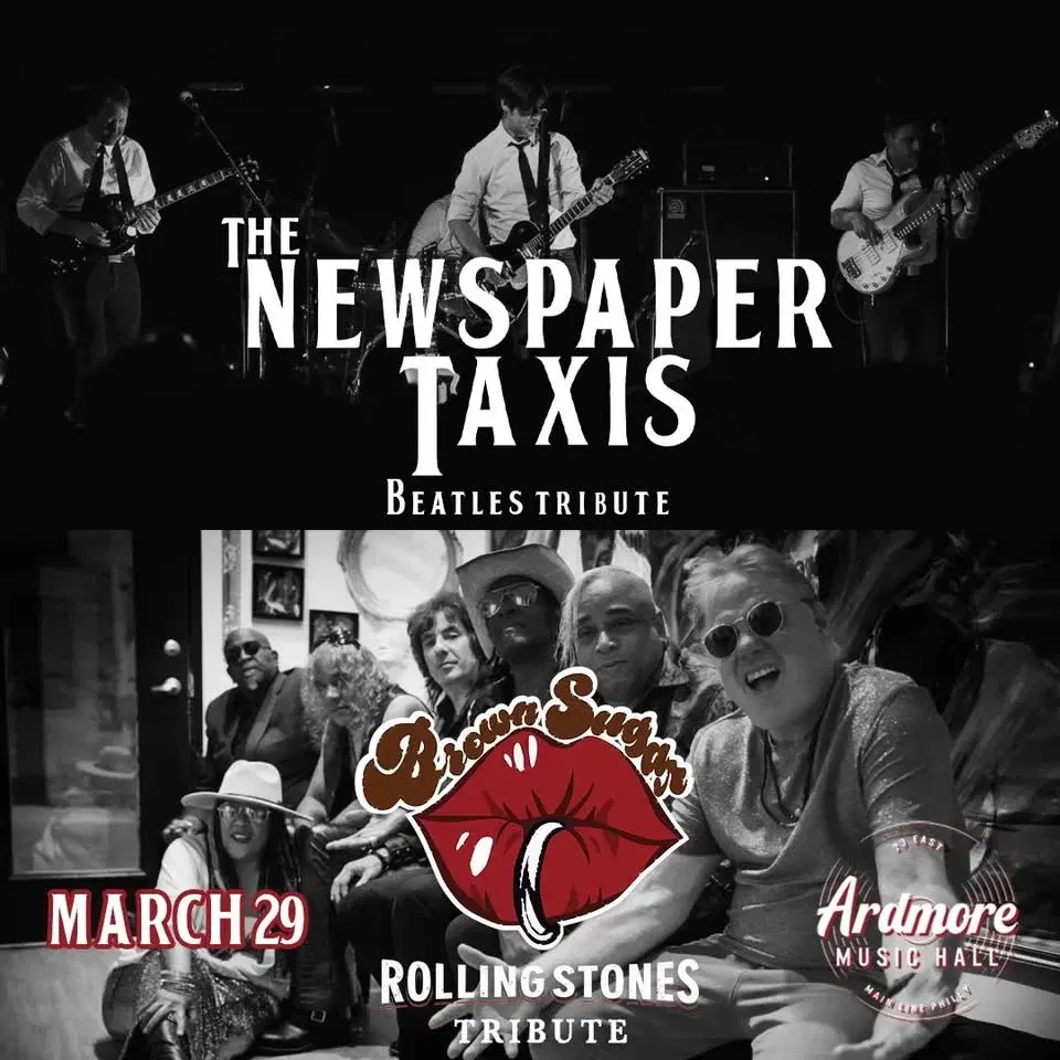 Beatles & Stones: Newspaper Taxis + Brown Sugar at Ardmore Music Hall 3/29