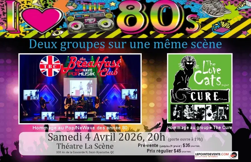 Soirée I Love the 80's avec The Love Cats Project et The Breakfast Club!