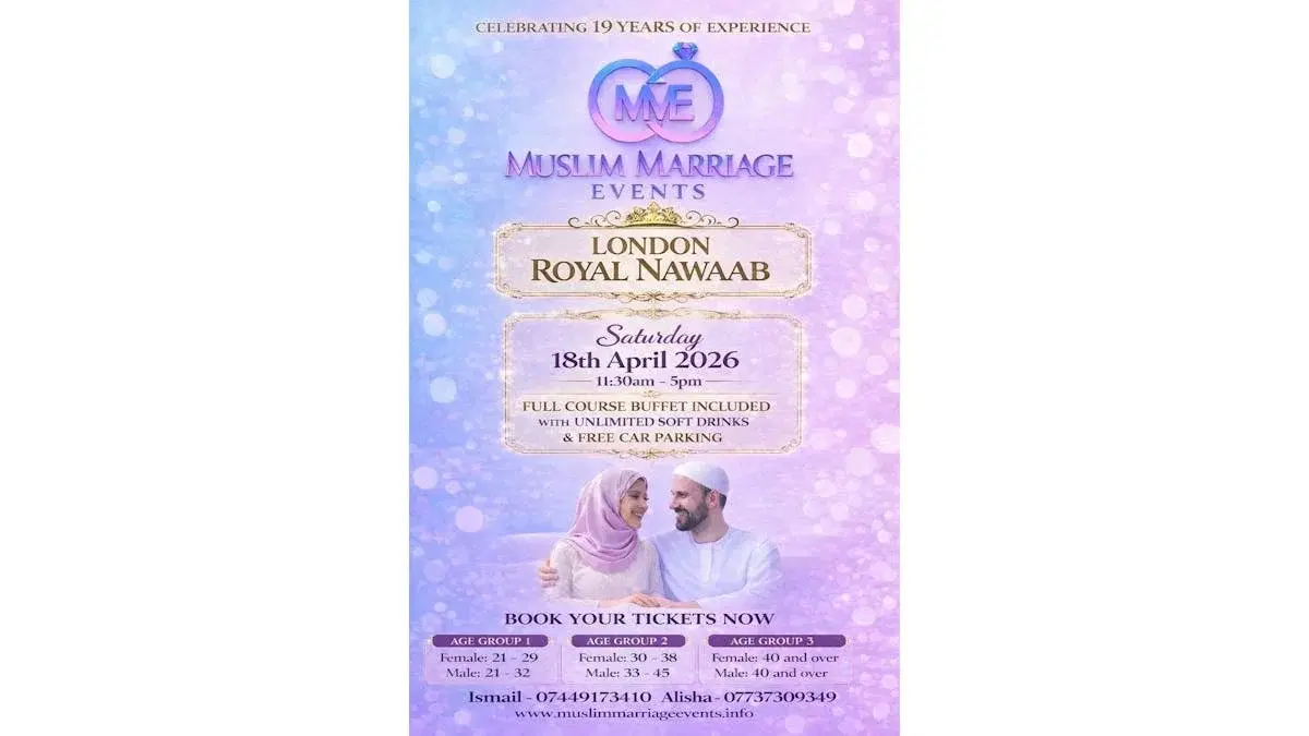 Muslim Marriage Events London - 3 Age Groups