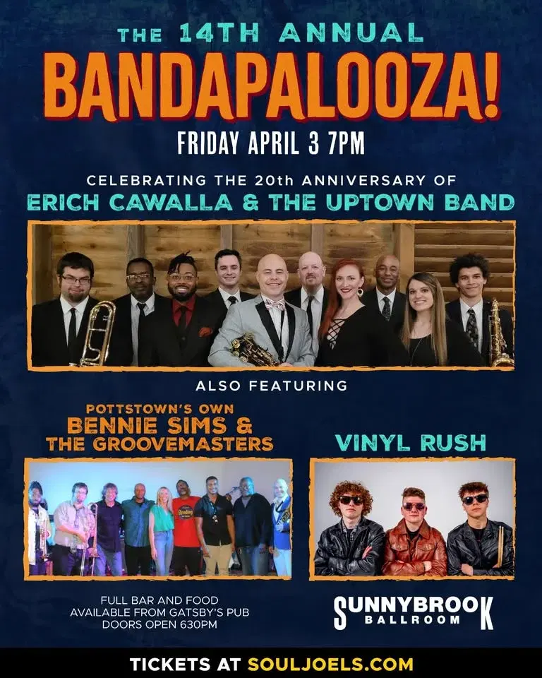 BANDAPALOOZA ft. The Uptown Band, The Groovemasters, and Vinyl Rush at Soul Joel's, Pottstown PA