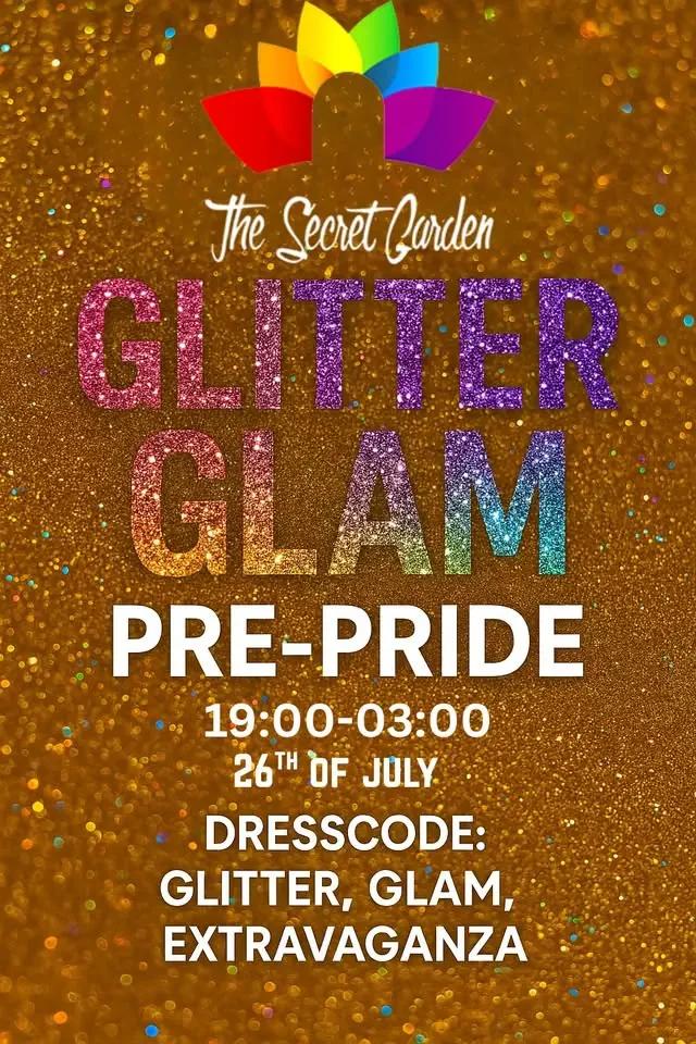 ✨🌈 Glitter Glam Pre-Pride Party på The Secret Garden 🌟🎉