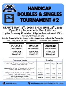 Handicap Doubles & Singles Tournament Proprietors’ Squad