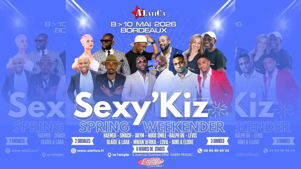 Sexy'Kiz Spring Weekender - Du Vend. 8 au Dim. 10 Mai 2026 - Salle Le Temple - Pessac/Bordeaux