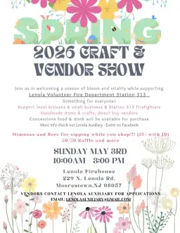 Spring 2026 Spring Lenola Auxiliary Craft and Vendor Show Fundraiser