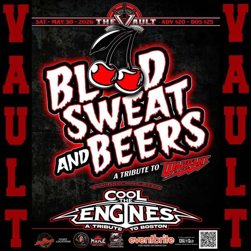 BLOOD, SWEAT, AND BEERS "Warrant Tribute" wsg/ Cool The Engines "Boston Tribute"