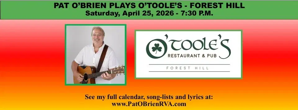 Pat O'Brien Plays O'Toole's - Forest Hill
