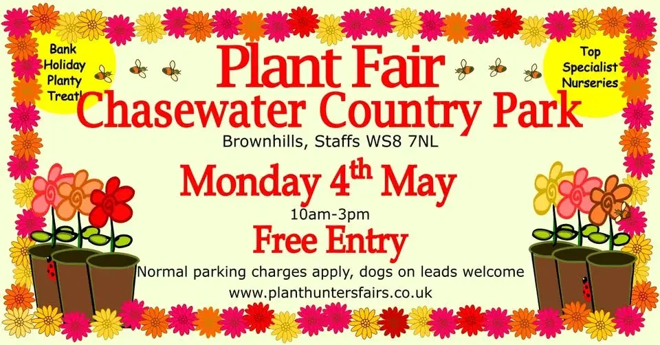 Spring Plant Hunters' Fair at Chasewater Country Park on Bank Holiday Monday 4th May
