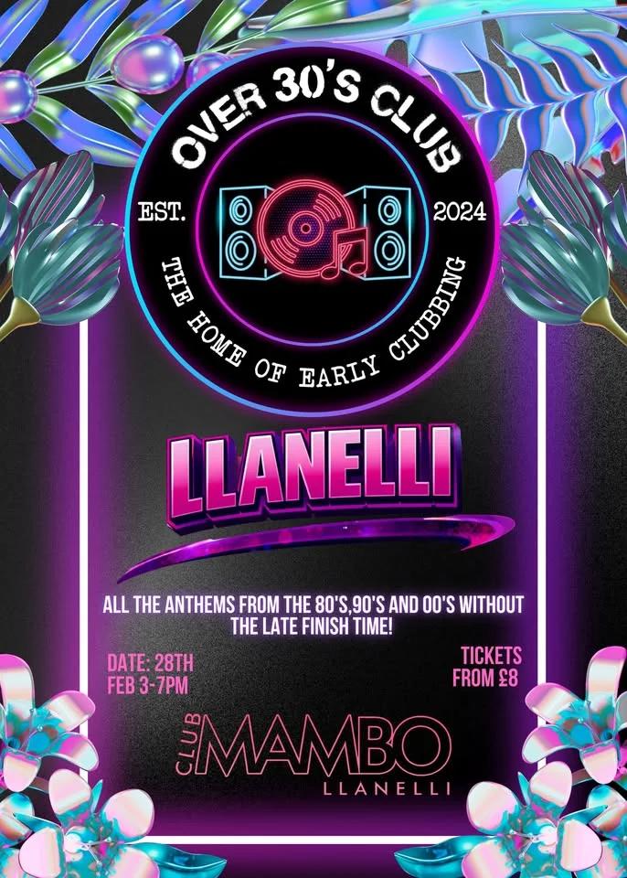 Over 30s Club Presents Daytime Disco - Llanelli Launch Party