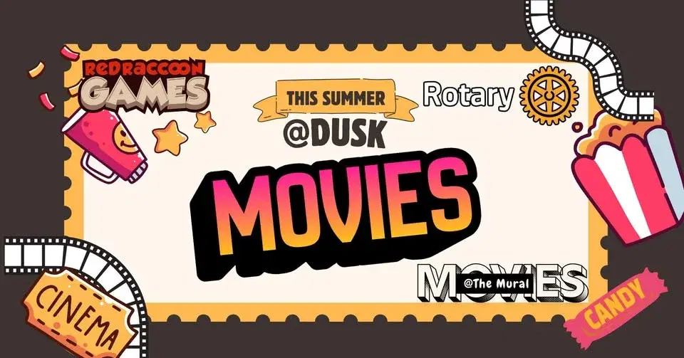 Movies at the Mural - at Dusk in Downtown Bloomington