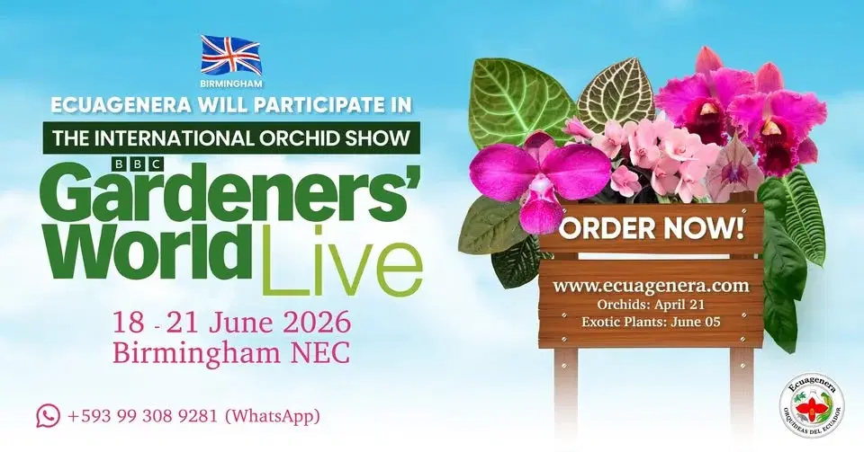 Ecuagenera will participate in UK International Orchid Show at BBC Gardeners World Live