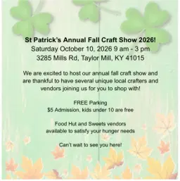 St. Patrick's Taylor Mill - Annual Fall Craft Show 2026