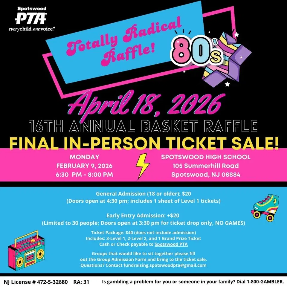 Spotswood PTA’s 16th Annual Basket Raffle