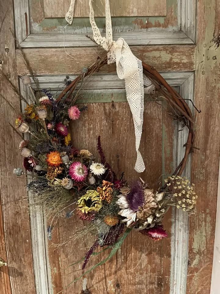Bukett och kransworkshop med torkade blommor 🌸