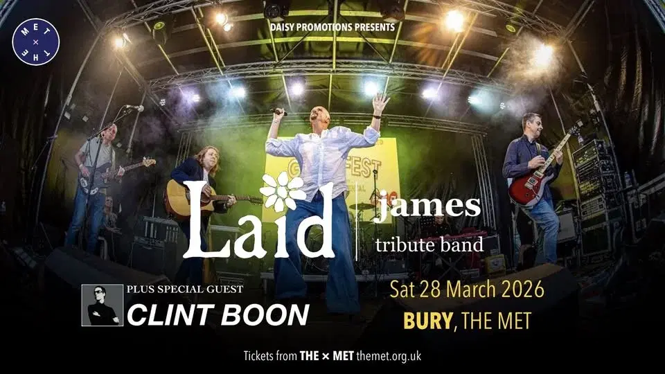 Laid - James Tribute Band + Clint Boon at The Met, Bury