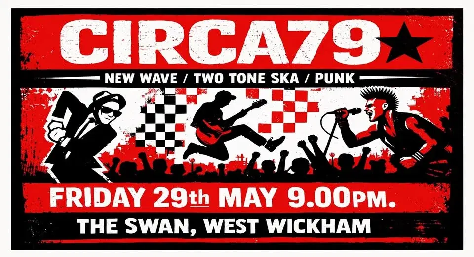 TWO TONE SKA, NEW WAVE & PUNK: CIRCA79 Live @ The Swan, West Wickham. Stranglers, Police, Undertones