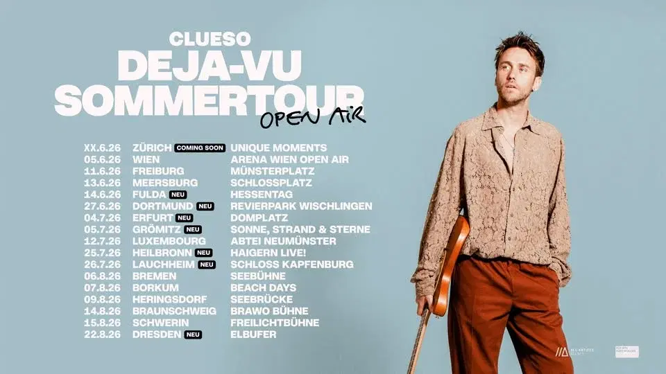 Clueso /// DEJA-VU SOMMERTOUR 2026 /// Dresden