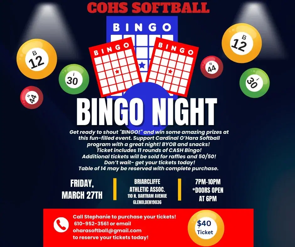 COHS Softball Bingo!