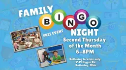 FAMILY BINGO BUILD NIGHT- APRIL 9th, 2026- FREE EVENT!